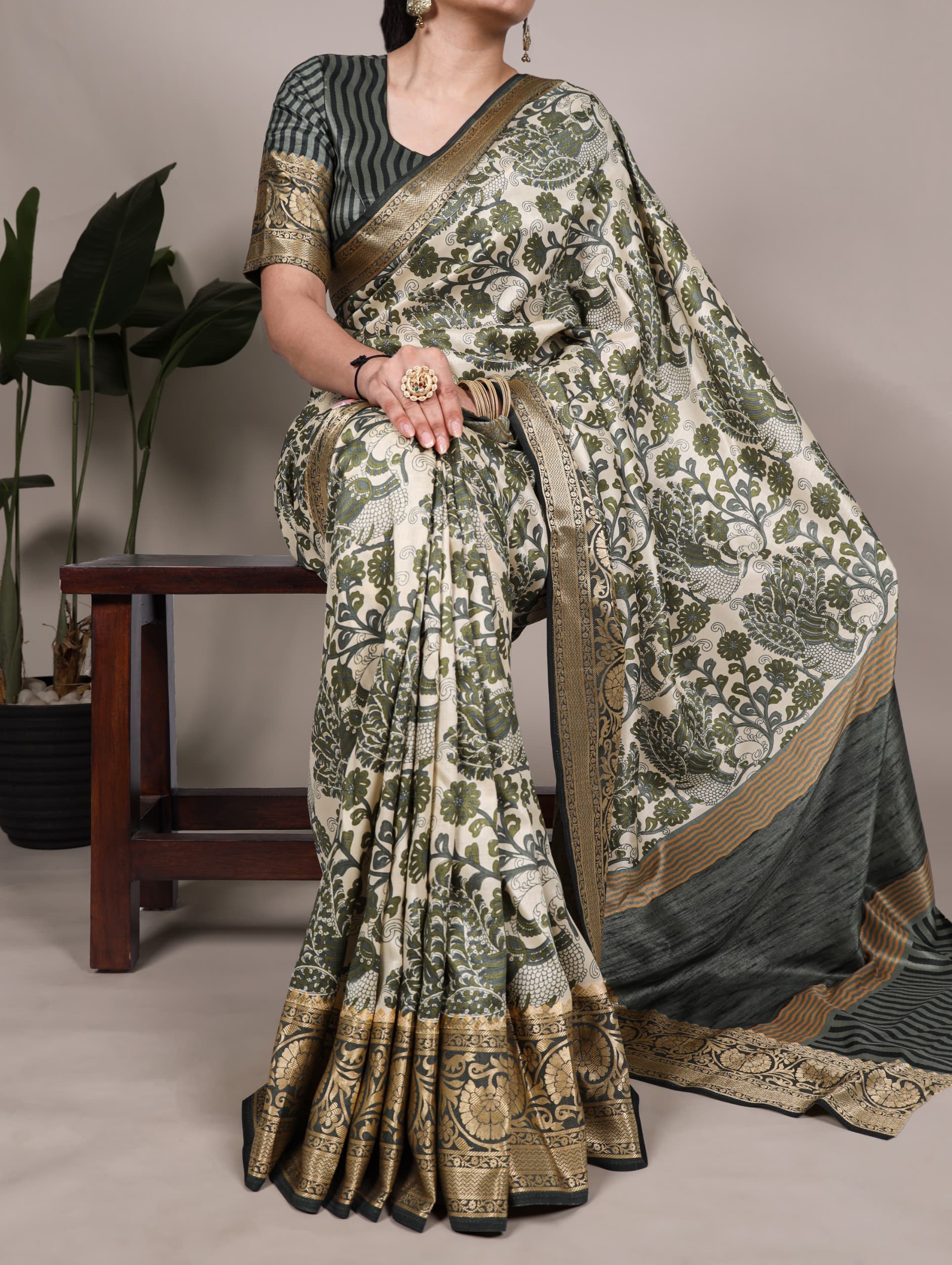 Sarees Silk Tradition Weaved In Tasar | Zyanira