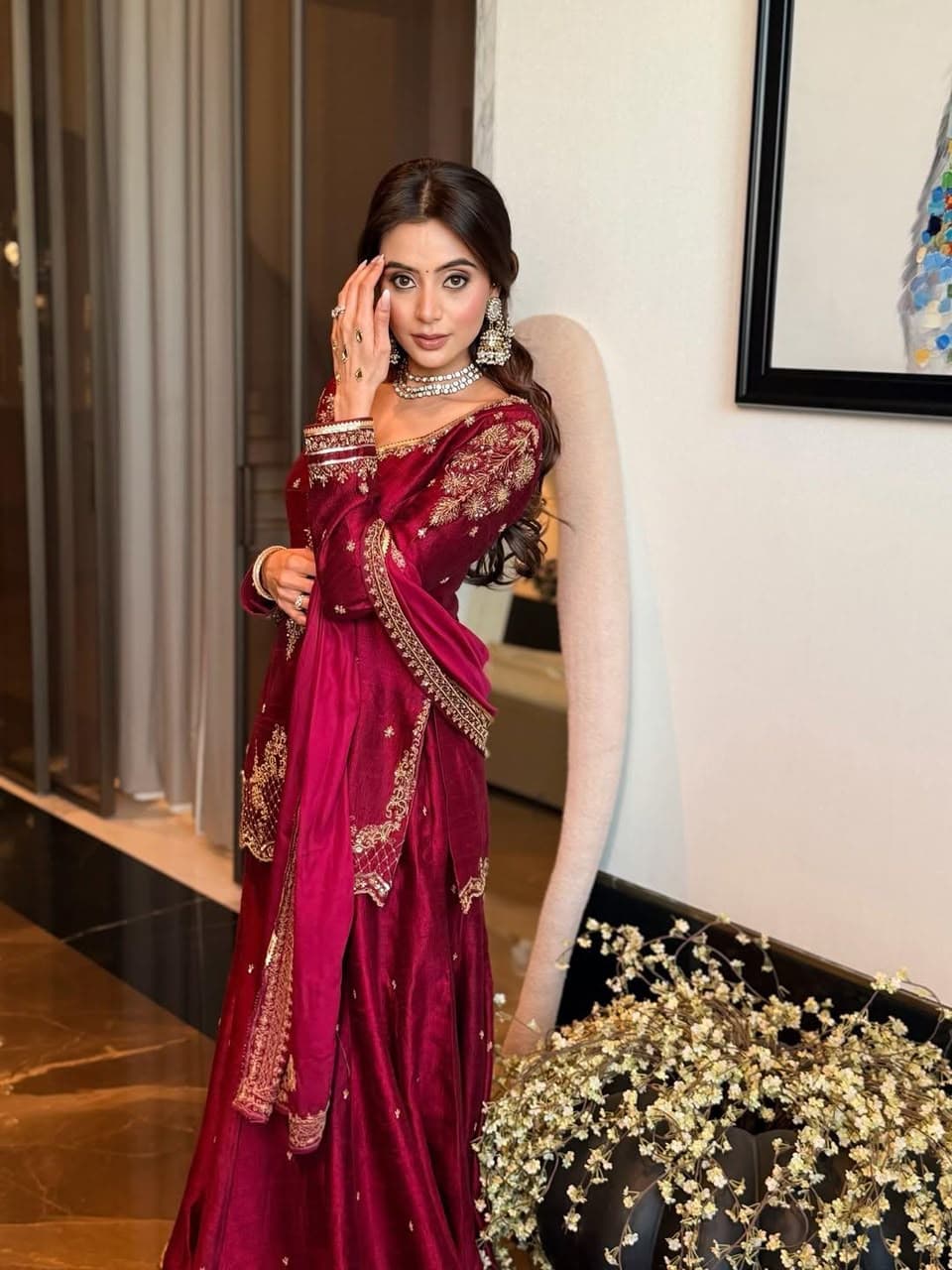 Kurtis & Kurta Sets Red Silk Zari | Zyanira