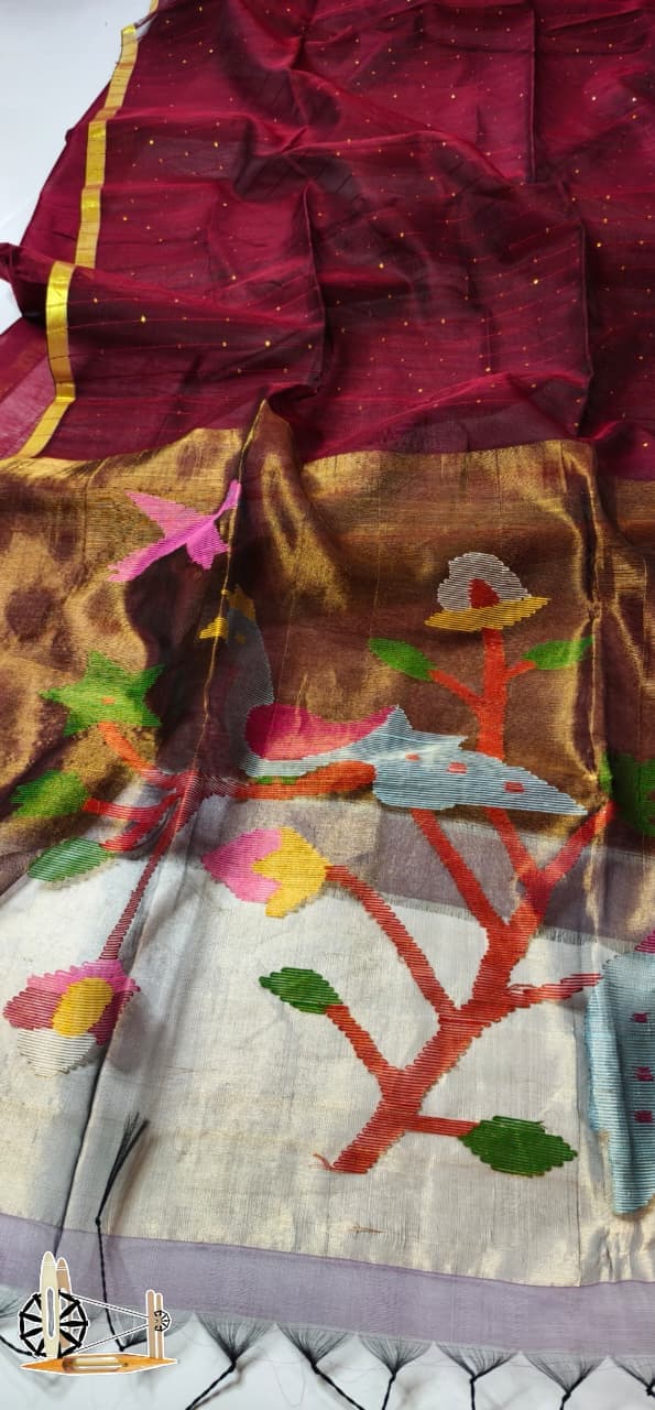 Sarees Maslin jamdani | Zyanira