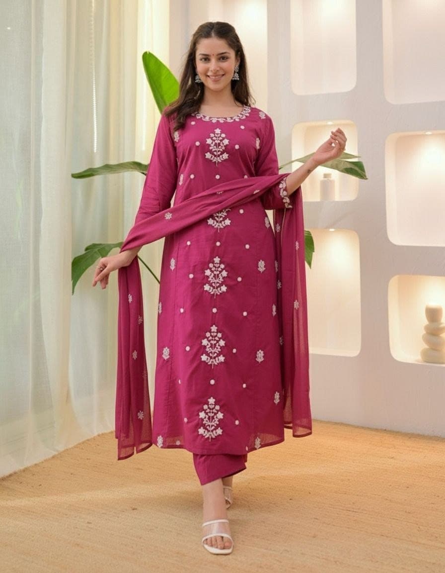 Indian Ethnic Wear Premium Roman Silk | Zyanira