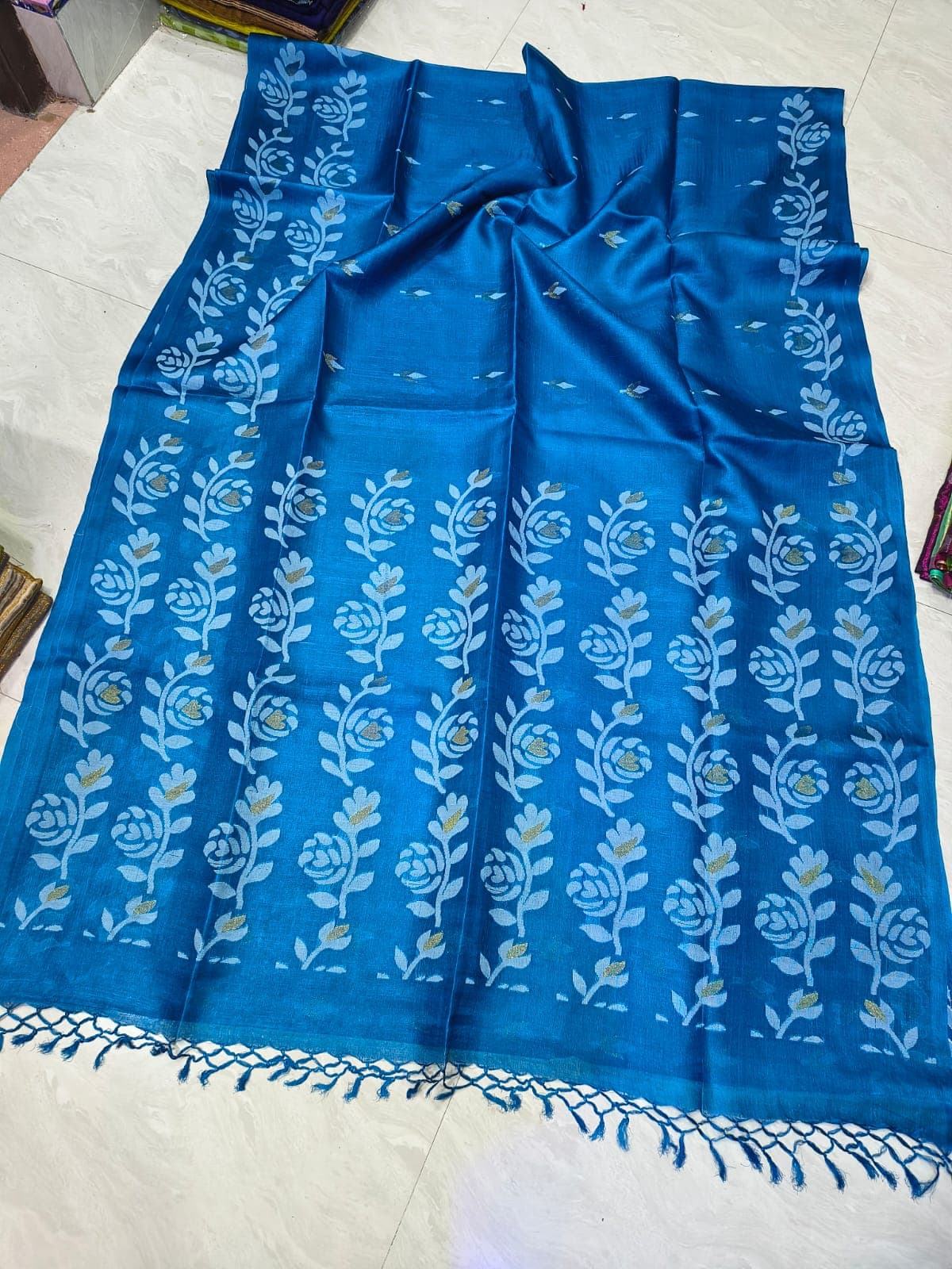 Indian Ethnic Wear Gachi Tussar Jamdani | Zyanira