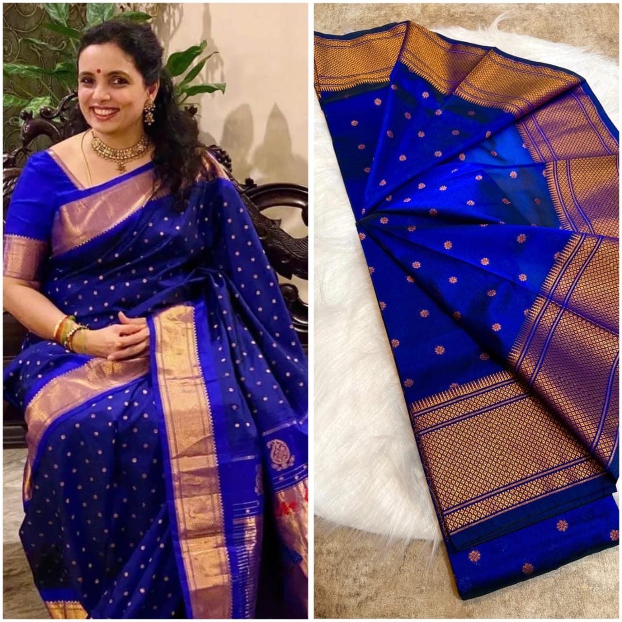 Sarees Silk Kalanjali Paithani Copper Jari Weaving | Zyanira