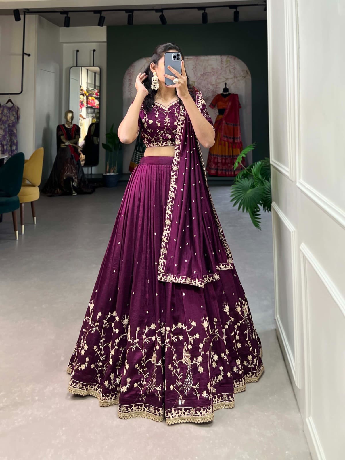Lehengas Silk Sequin | Zyanira