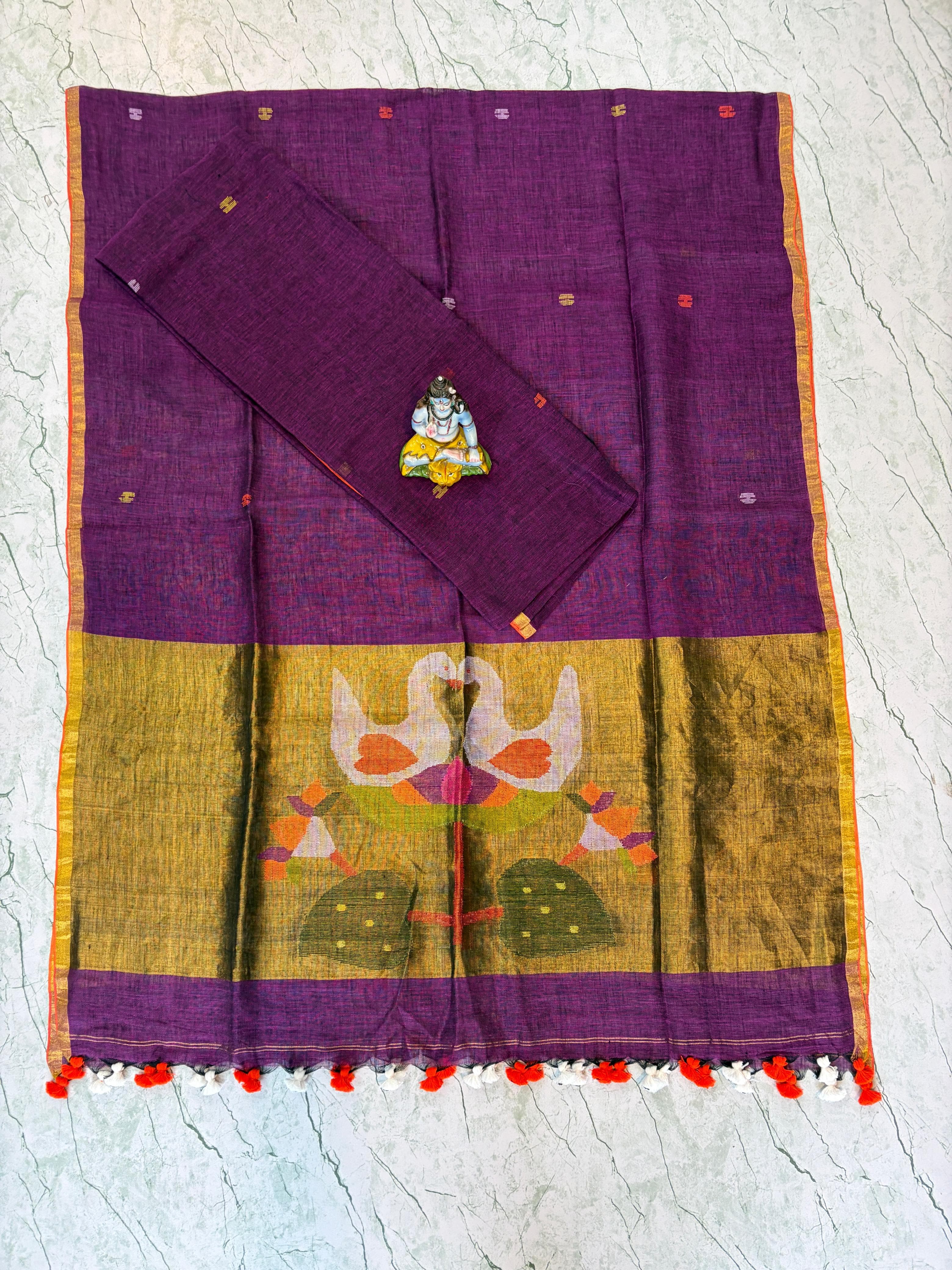 Sarees Linen Paithani | Zyanira