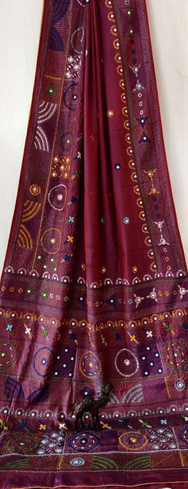 Blended Bangalore Silk Sarees | Hand lambani work | Zyanira